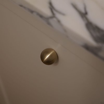 Pomo para mueble bola 11 30 latón cepillado