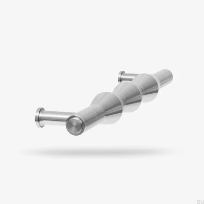 Tirador largo para mueble Vilde 160, acero cepillado plateado