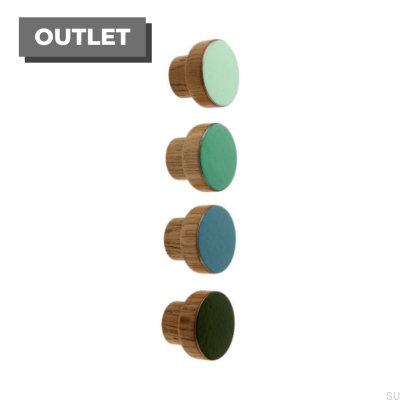 Pomo para muebles de madera de roble esmaltado, simple, 30 unidades, verde, gris, duro, aceite, incoloro, brillante