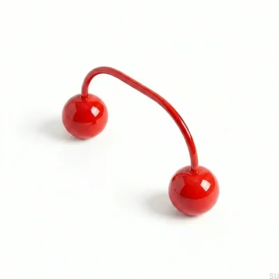 Tirador para mueble oblongo Marbelo Cherry 96 Latón Rojo