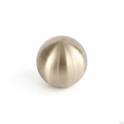 Pomo para mueble bola 11 30 latón cepillado