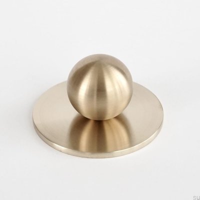 Juego de pomos para muebles con almohadilla de 30 mm, latón cepillado sin barnizar
