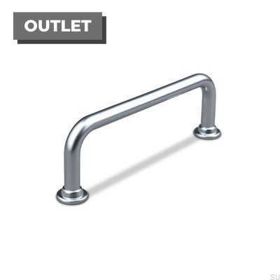 Tirador para mueble rectangular Venosa 96 plateado