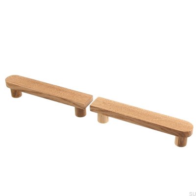 Tirador para muebles Basic Half-Crew de roble 128, acabado en aceite duro, incoloro, semimate