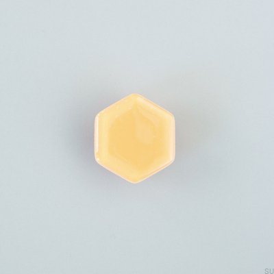 Mango de ducha hexagonal de vidrio beige