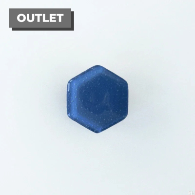 Tirador para mueble hexagonal cristal azul marino