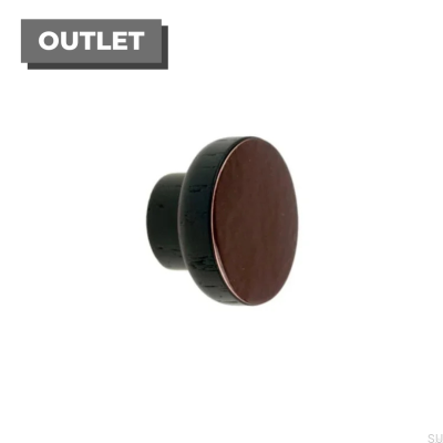 Pomo para mueble Simple Black 40 Madera Esmaltada Marrón Oscuro