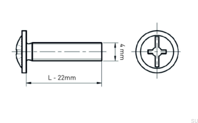 tornillo M4x22