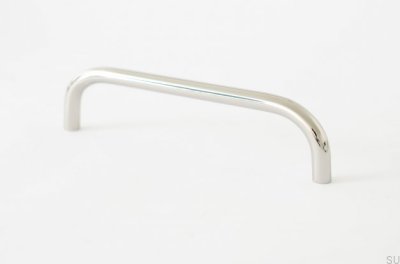 Mango de 136 mm de largo para muebles, acero inoxidable pulido.