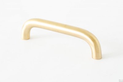 Tirador alargado para muebles Grip 143, latón cepillado