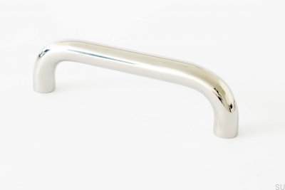 Mango largo para muebles Grip 143, acero inoxidable pulido.