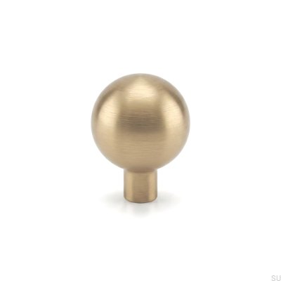 Pomo para mueble Marbelo 20, sin barnizar, latón cepillado