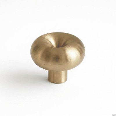 Pomo para mueble Marbelo 09, latón cepillado, sin barnizar