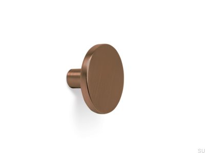Tirador de metal para muebles Como 26, color marrón cepillado.