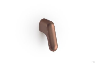 Tirador de metal para muebles Luv 51, color marrón cepillado.
