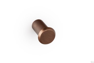 Tirador de aluminio Fase 23 para muebles, color marrón cepillado.