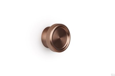 Tirador de aluminio Boto 45 para muebles, color marrón cepillado.