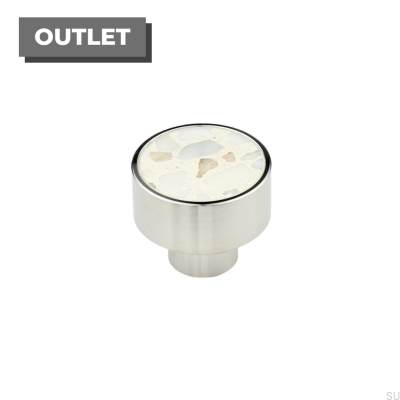 Pomo Mueble Marianna Marbelo M Acero Blanco Blanco