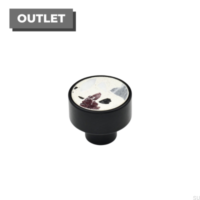 Pomo para mueble Marbella M Acero negro Terrazo