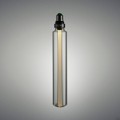 Bombilla LED tubular E27 de 2W con acabado cristalino y función de regulación de intensidad.