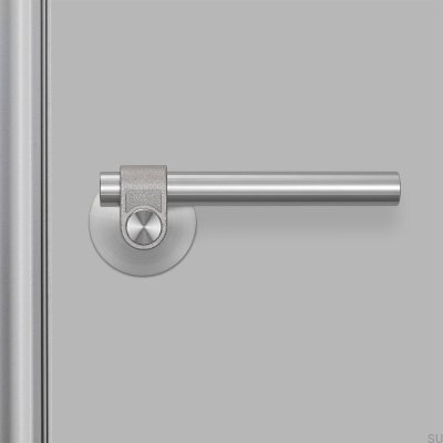 Manija de puerta de acero fundido 38 color plata