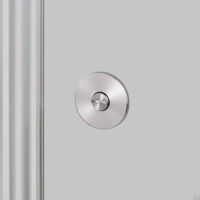 Cerradura con pomo de acero fundido color plata