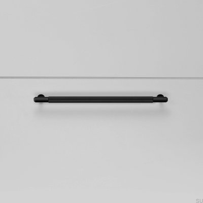 Tirador alargado para muebles Linear 225 de acero negro