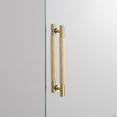 Tirador para mueble alargado de doble cara de latón Cross 225