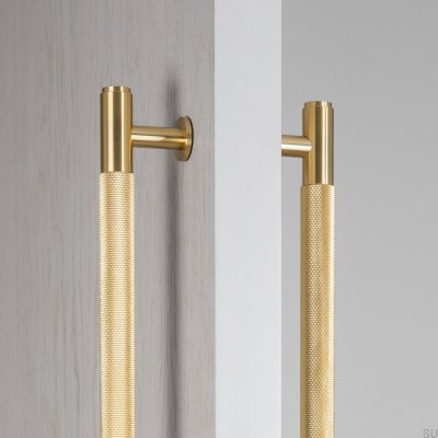 Tirador para mueble alargado de doble cara de latón Cross 225