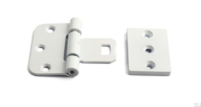 Bisagras simétricas para puertas 2465 Acero Blanco (juego de 2)