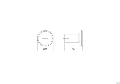 Colgador de pared Fase 33 de aluminio negro titanio pulido