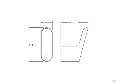 Colgador de pared Luv de metal marrón cepillado ecológico