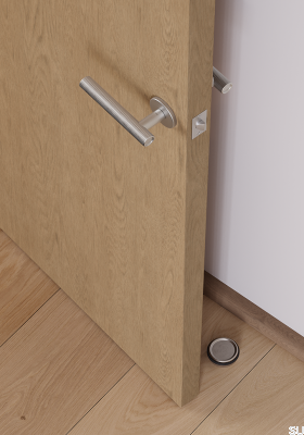 Tope de puerta de suelo Boto de aluminio níquel pulido