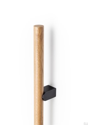 Tirador de madera Kumo Wood Big One 448 de roble de una sola cara con aluminio de titanio negro.