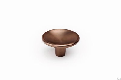 Tirador para muebles Disco 38, Metal, Marrón, Cepillado