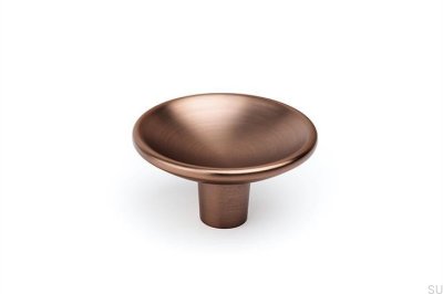 Tirador para muebles Disc 50, de metal, color marrón cepillado.