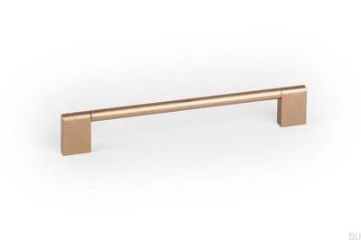 Tirador alargado para muebles Nexx 160 de aluminio cepillado color oro Cava