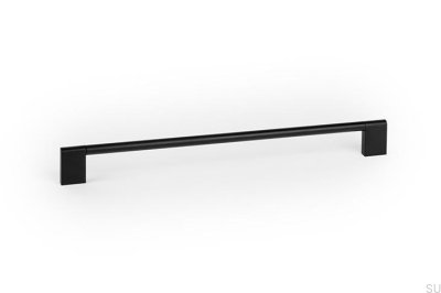 Tirador alargado para muebles Nexx 256, aluminio, negro cepillado.