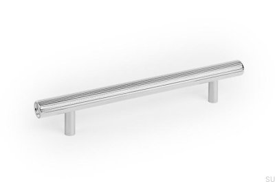 Tirador alargado para muebles Boto 160, aluminio, niquelado, pulido.