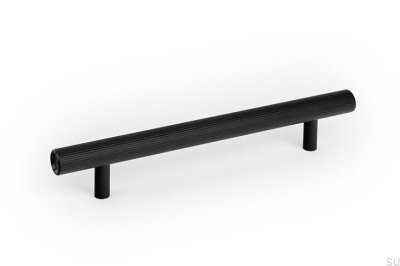 Tirador alargado para muebles Boto 160, aluminio negro cepillado.