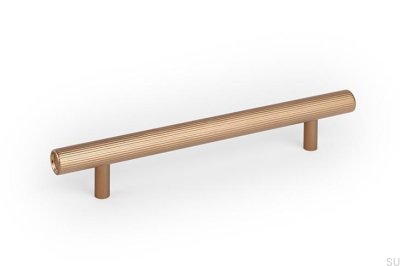 Tirador alargado para muebles Boto 160, aluminio dorado cepillado, Cava