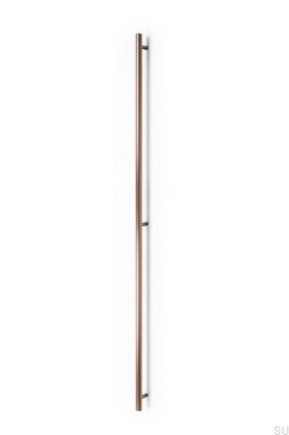 Tirador oblongo para muebles Boto Big 1024, aluminio cepillado marrón.