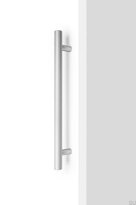 Tirador alargado para muebles Boto Big 320, aluminio plateado cepillado.