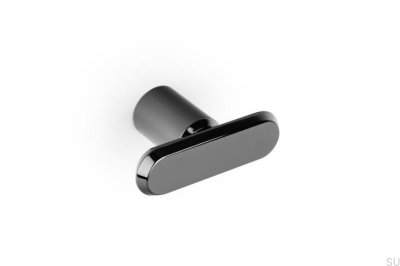 Tirador para muebles T-Bar Fase 52 de aluminio, titanio negro, PVD pulido