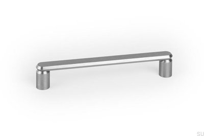 Tirador alargado para muebles Fase 160, aluminio plateado cepillado.