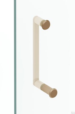 Manilla para puerta de ducha Fase 23, aluminio dorado cepillado Cava