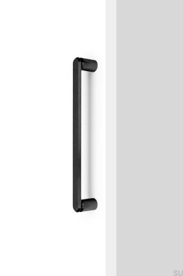 Tirador alargado para muebles Fase Big 320, aluminio, negro cepillado.