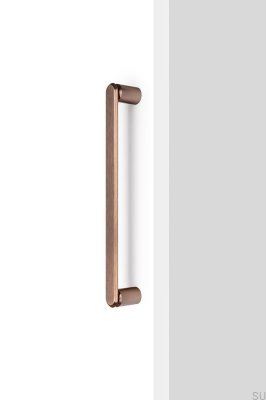 Tirador alargado de un solo lado para muebles Fase Big 320, aluminio, marrón, cepillado.