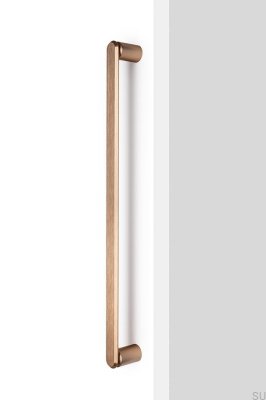 Tirador de mueble alargado de un solo lado Fase Big 480 Aluminio Oro Cepillado Cava