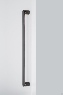 Tirador de mueble alargado de un solo lado Fase Big 480 Aluminio Titanio Negro Pulido PVD